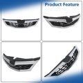Front Upper Grille Chrome Frame And Glossy Black Mesh Replacement For Impreza 2008 2009