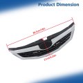 Front Upper Grille Chrome Frame And Glossy Black Mesh Replacement For Impreza 2008 2009