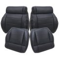 Black Microfiber Leather Replacement Seat Covers For Jeep Wrangler 2008 2012 Front Row 4 Piece Set Fits Sahara Rubicon Sport 