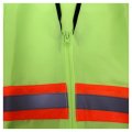 Toolusa Briteguard Neon Green Safety Vest Adult Size Small 59 X 61 Cm 100 Polyester Reflective Stripes Multiple Pockets 