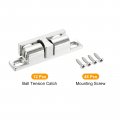 Uxcell 12pcs 1 69 Double Ball Tension Roller Catch Zinc Alloy Latch For Cabinet Closet Furniture Door Silver