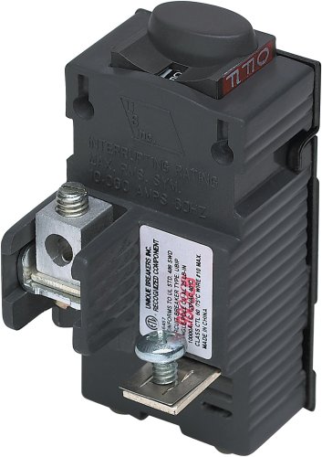 Ubip-115 Pushmatic P115 Replacement 1 Pole 15 Amp Circuit Breaker 120 Volts Plug In Mount Standard Magnetic Type