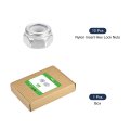 10pcs 10-24 Nylon Insert Hex Lock Nut 304 Stainless Steel Self-locking Stop For Industrial Construction Fasteners Silver White