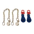 2 Pack Ton Snatch Block With Ft G70 5 16 In Chain Anchor 3 Sheave For 8 Wire Rope Towing Recovery Equipment Trucks And Wreckers 