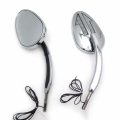 Httmt Mt400-015- Motorcycle Chrome Integrated Arrows Led Turn Signals Side Mirrors Compatible With 1997-later H-d Excepte Vrscf