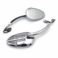 Httmt Mt400-015- Motorcycle Chrome Integrated Arrows Led Turn Signals Side Mirrors Compatible With 1997-later H-d Excepte Vrscf
