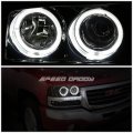 Compatible With Gmc Sierrea Gmt800 Smoke Lens Amber Corner Dual Halo Projector Headlight Bumper Drl 8 Led Fog Light