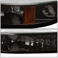 Compatible With Gmc Sierrea Gmt800 Smoke Lens Amber Corner Dual Halo Projector Headlight Bumper Drl 8 Led Fog Light