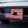 Black Cat 4th Of July American Flag Patriotic Novelty Metal Vanity Tag License Plate