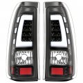 Led Tail Lights For 1999 2006 Chevy Silverado And 2002 Gmc Sierra 1500 2500 3500 Clear Lens Black Housing Tube Bar Rear Brake