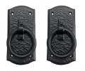 Adonai Hardware Zuriel Antique Heavy Duty Cast Iron Front Entry Sturdy Stylish Ring Door Knockers 2 Matte Black For Vintage 