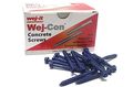 1 4 In X 3-1 4 Slotted Hex Washer Head Concrete Screws With Drill Bit Blue R Blocker Corrosion Resistant Finish Hcs1431 100 