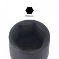 Uxcell 1 2 Drive By 27mm 6-point Impact Socket Cr-v Steel 73 Length Shallow Metric Sizes