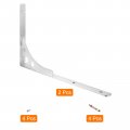 Uxcell Shelf Brackets 2pcs 14 Stainless Steel Triangle Side Supporter With Screws Wall Mounted L For Diy Floating Table Storage