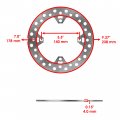 Caltric Front And Rear Brake Disc Set With Sintered Pads Compatible Honda Crf250r Crf250x 2004 2005 2006 2007