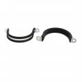 Uxcell 50mm Dia Rubber Lined U Shaped 304 Stainless Steel Pipe Clip Hose Clamp 8pcs