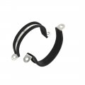 Uxcell 50mm Dia Rubber Lined U Shaped 304 Stainless Steel Pipe Clip Hose Clamp 8pcs