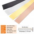 Uxcell Wall Trim Molding Stainless Steel Peel And Stick Mirror-like Finish For Ceiling Mirror Frame 16 4ft X 0 8ini Rose Gold