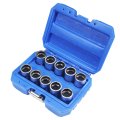 Utmall 10pcs Wheel Screw Lock Socket Kit Wheel Key Removal Compatible With Lug Nut Anti-theft Tool Set