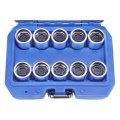 Utmall 10pcs Wheel Screw Lock Socket Kit Wheel Key Removal Compatible With Lug Nut Anti-theft Tool Set