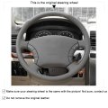 Mewant Leather Steering Wheel Cover For Toyota Land Cruiser Prado 120 2004-2009 1995-2007 Tacoma 2005-2011 4runner 2003-2009