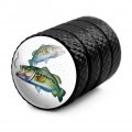 Largemouth Bass Fishing 8 Valve Stem Caps For Tire Rim Wheel Aluminum Black