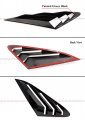 Gloss Black 1 4 Quarter Panel Rear Side Window Louver Trim Compatible For 2021-2023 Kia K5 Lx Lxs Gt