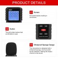 S8607 Decibel Meter Digital Sound Level Noise Portable Spl 30db To 130db Max Data Hold With Lcd Display Backlight Screen