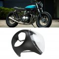 Motorcycle Windscreen Windshield Headlight Fairing 7 Inch Universal Rounds Motorbike Headlight Cover Matte Black And
