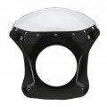 Motorcycle Windscreen Windshield Headlight Fairing 7 Inch Universal Rounds Motorbike Headlight Cover Matte Black And