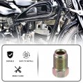 X Autohaux 10pcs Motorcycle Brake Line Tube Fittings 10mmx1mm For 3 16 Hydraulic Lines Union Durable Pipe Connector