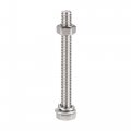 Uxcell M6 X 60mm Hex Head Screws Bolts Nuts Flat Lock Washers Kits 304 Stainless Steel Fully Thread Hexagon 10 Sets