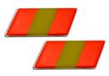 2 X Pair Set Of Spain Espana Spanish Flag National Country Bandera De Europe Emblem Badge Nameplate Decal Rare For Car Truck