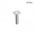 Uxcell Square Head Bolt 10pcs M6x20mm Fully Thread Carbon Steel Grade 4 8 Machine Screws