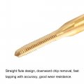 Uxcell Thread Tap Metric M1 5 X 0 35 Titanium Coated Cobalt Hss High Speed Steel 3 Straight Flutes Machine Mini Micro Screw
