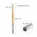 Uxcell Thread Tap Metric M1 5 X 0 35 Titanium Coated Cobalt Hss High Speed Steel 3 Straight Flutes Machine Mini Micro Screw