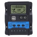 Aramox 12v 24v Pwm Solar Charge Controller Lcd Display Dual Usb Output For Off Grid Systems And Mobile Devices 100a