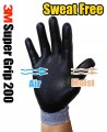 3m Super Grip 200 All Day Comfort Nitrile Foam Coated Work Gloves -10 Pairs Medium Gray