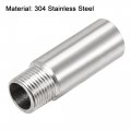 Uxcell Shower Head Extension Arm Stainless Steel 1 2pt Male To Female Thread 70mm Length Cast Pipe Fitting Coupler
