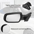 X Autohaux Door Mirror Assembly Left Driver Side For Chevrolet Malibu 2016-2022 Power Glass Non-heated Manual Folding 3 Pins
