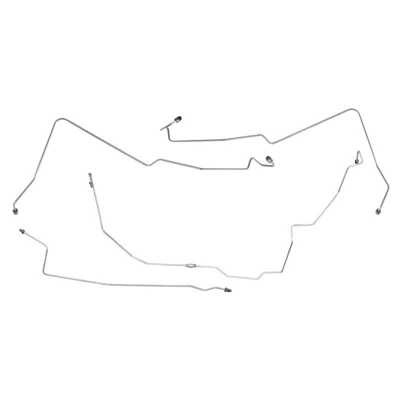 Inline Tube Replacement For 2000-05 Pontiac Grand Am Gt Se Four Wheel Disc W Abs Top Of Abs Front Brake Line Kit 4pc Oe Steel