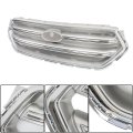Antuko Front Silver Bumper Mesh Grille Upper Grill With Electroplated Frame Strip Replacement For 2017-2019 Escape Gj5z8200c