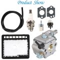 Cs-3000 Cs-3450 Carburetor Replacement For Cs-341 Cs-345 Cs-346 Cs-3400 Air Fuel Filter