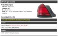 Left Driver Side Tail Light Assembly With 2-bulb Lamp Black Molding Compatible 1999-2011 Ford Crown Victoria 01-11 Red Lens