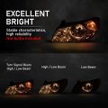 Headlights Assembly W O Bulb For Elantra 2007-2010 Left Side Headlamp Clear Lens Chrome Housing Amber Reflector Hy2502138