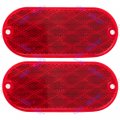 All Star Truck Parts Oval Reflectors Red Amber Self Adhesive Or Drill Mount Quick Sae 13 Dot Red 2 