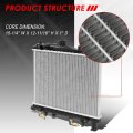 Auto Dynasty Dpi 263 Factory Style 1-row Cooling Radiator Compatible With Ford Festiva At Mt 88-93 Aluminum Core