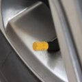 8pcs Gold Tone Tire Stem Valve Caps Wheel Covers Car Dustproof Hexagon Shape Aluminium Alloy Cap 