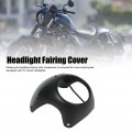 Universal 7in Motorcycle Headlight Fairing Protective Windshield For Mosts Round Headlamp Motorcycle Accessory Matte Black