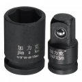 Uxcell 3 8 Drive By 15mm 6-point Impact Shallow Socket With 1 4 F X M Adapter Cr-mo Standard Metric Sizes